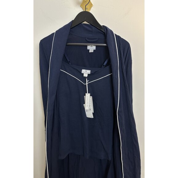 PETITE PLUME The New Mother Deluxe Maternity/Nursing Robe in Navy Size Small NWT - Picture 6 of 10